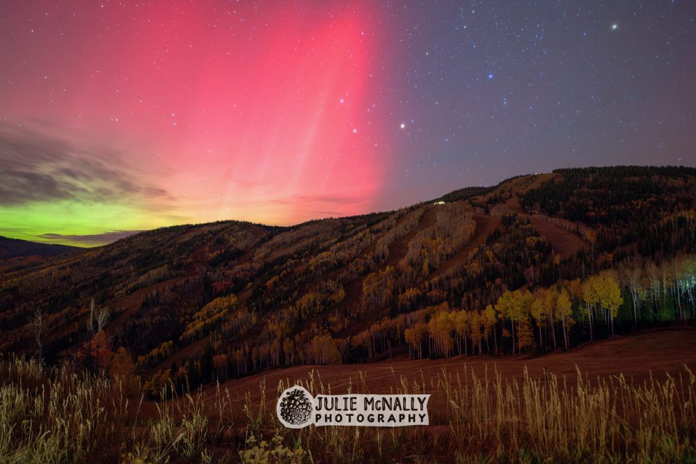 Northern Lights over Mt Werner Steamboat Springs Colorado